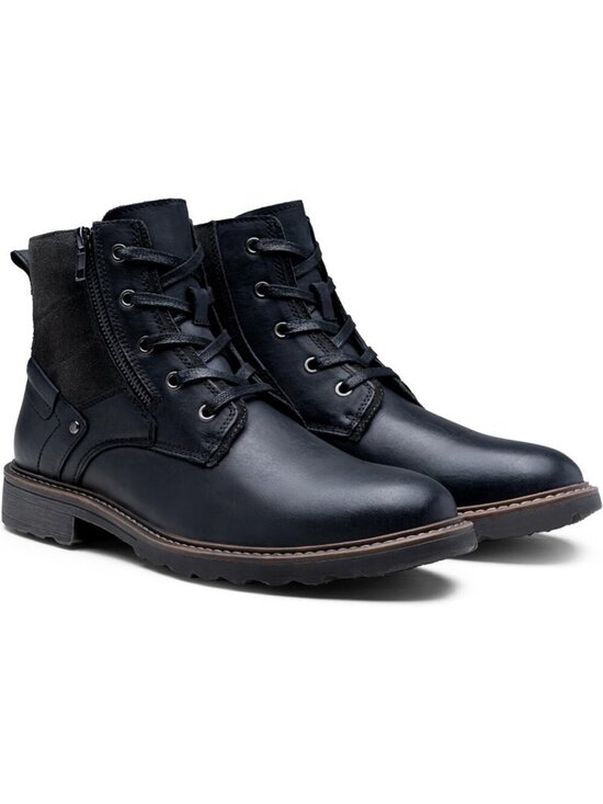 Men\'s Black Leather Casual Boots Zipper Chukka Boots main image 6